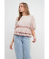 Women's Pleated Floral Top