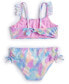 ფოტო #2 პროდუქტის Big Girls Tie-Dyed Textured Printed Swimsuit, 2 Piece Set
