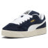 Фото #2 товара Puma Suede Xl Hairy Lace Up Mens Blue Sneakers Casual Shoes 39724101