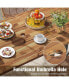 Фото #2 товара 67 Inch Patio Rectangle Acacia Wood Dining Table with Umbrella Hole