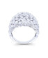 Cubic Zirconia Round and Baguette Cut Scattered Dome Ring