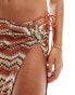 Фото #8 товара South Beach embroidered skirt with hardwear detail in rust