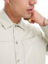 River Island overshirt in light stone