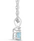 ფოტო #3 პროდუქტის Aquamarine (1/2 ct. t.w.) and Diamond Accent Pendant Necklace in 14K Yellow Gold or 14K White Gold