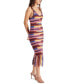 Women's Raya Striped Crochet Fringe-Hem Dress