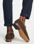 ASOS DESIGN loafers in brown faux suede with natural sole