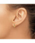 ფოტო #3 პროდუქტის Stainless Steel Yellow plated Crystal Hinged Hoop Earrings