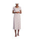 Фото #3 товара Women's Cotton Short Sleeve Midcalf Nightgown