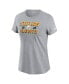 ფოტო #2 პროდუქტის Women's Gray Pittsburgh Steelers 2023 NFL Playoffs Iconic T-Shirt