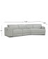 Фото #10 товара Jenneth 3-Pc. Leather Sofa with 2 Power Motion Recliners and Cuddler, Created for Macy's