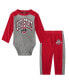 ფოტო #2 პროდუქტის Newborn and Infant Boys and Girls Scarlet Ohio State Buckeyes Rookie of the Year Long Sleeve Bodysuit and Pants Set