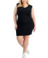 ფოტო #1 პროდუქტის Trendy Plus Size Sleeveless Textured Dress, Created for Macy's