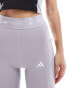 adidas Performance Techfit stash pocket full-length leggings in grey