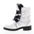 Fly London Kiff KIFF682FLY-009 Womens White Leather Strap Casual Dress Boots 36