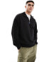 HUGO BLUE quarter zip sweat in black