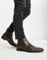 Фото #6 товара ASOS DESIGN chelsea boots in brown leather
