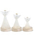 Фото #1 товара K&K Interiors Set Of 3 Handcrafted Spun Glass Led Angels
