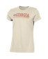 Women's Cream Distressed Georgia Bulldogs Classic T-shirt