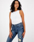 ფოტო #1 პროდუქტის Women's Sleeveless Front-Lined High Neck Bodysuit