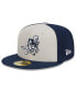 ფოტო #3 პროდუქტის Men's Cream, Navy Dallas Cowboys 2023 Sideline Historic 59FIFTY Fitted Hat