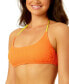 Фото #3 товара Juniors' Textured Bralette Bikini Top, Created for Macy's
