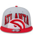 Фото #4 товара Двухцветная бейсболка типа Snapback New Era Atlanta Hawks серого и красного цвета
