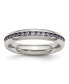 Фото #1 товара Stainless Steel Polished 4mm February Purple CZ Ring