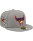 Фото #1 товара Men's Gray Chicago Bulls Color Pack 59FIFTY Fitted Hat