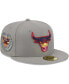 ფოტო #1 პროდუქტის Men's Gray Chicago Bulls Color Pack 59FIFTY Fitted Hat