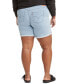 Trendy Plus Size Mid-Length Stretch Denim Shorts