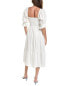 Jl Luxe Smocked Midi Dress Women's White L