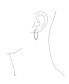 Flower Shaped Pave CZ Cubic Zirconia Large Clover Hoop Earrings Hoop Earrings For Women Rhodium Plated Brass 1.5 Inch Diameter