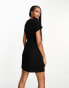 ASOS DESIGN Tall nipped in waist mini dress in black