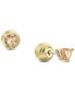 ფოტო #8 პროდუქტის Faceted Color Crystal Small Stud Earrings