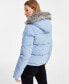 ფოტო #2 პროდუქტის Juniors' Faux-Fur-Trim Hooded Puffer Coat