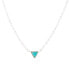 Dainty Genuine Turquoise Triangle Necklace