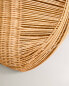 Crossed rattan basket