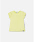 ფოტო #1 პროდუქტის Girl Bright Shiny Rib T-Shirt Lime - Toddler|Child