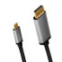 Фото #2 товара LogiLink CUA0100 - DisplayPort - USB 3.2 Gen1 Type-C - 1.8 m - Black - Grey