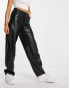 Фото #2 товара Levi's faux leather baggy dad trousers in black