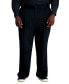 Фото #2 товара Брюки мужские Haggar Big & Tall Premium No Iron Khaki Classic-Fit Pleated (расшитые) с скрытой резиной в поясе