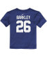 ფოტო #3 პროდუქტის Toddler Boys and Girls Saquon Barkley Royal New York Giants Player Name and Number T-shirt