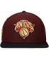 Men's Maroon, Black New York Knicks Gold Rush 2-Tone Snapback Hat