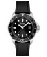 Фото #1 товара Men's Ace Black Silicone Strap Watch 43mm
