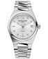 ფოტო #1 პროდუქტის Women's Swiss Highlife Diamond (1/20 ct. t.w.) Stainless Steel Bracelet Watch 31mm