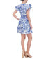 Фото #2 товара Women's Floral Eyelet Flutter-Sleeve Dress