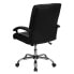 Фото #2 товара Mid-Back Black Leather Swivel Manager'S Chair With Arms