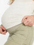 Фото #2 товара ASOS DESIGN Maternity minimal cargo trouser in khaki with contrast stitching