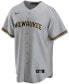 Фото #2 товара Men's Christian Yelich Gray Milwaukee Brewers Alternate Replica Player Jersey