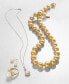 ფოტო #4 პროდუქტის White Cultured Pearl (6-1/2mm) and Diamond (1/4 ct. t.w.) Pendant Necklace in 14k Gold
